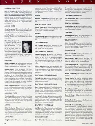 Alumni Notes, September 1998